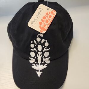 FP Movement by Free People Black Cap with White Embroidery